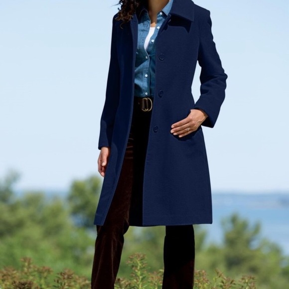 Jackets & Blazers - Royal blue trench pea coat 3/4 lenght
